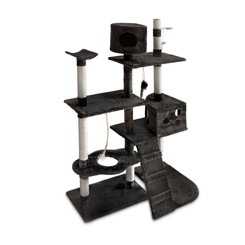 I.Pet Cat Tree Tower Scratching Post Wood Scratcher Condo Toys Trees Bed Large