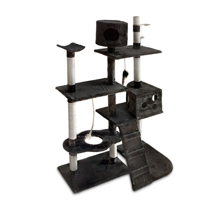 I.Pet Cat Tree Tower Scratching Post Wood Scratcher Condo Toys Trees Bed Large