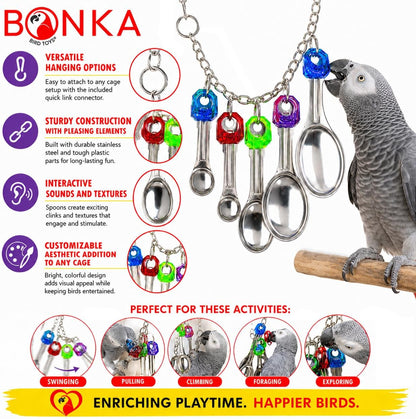 1969 Spoon Delight Medium Large Parrot Bird Toy African Grey Parrot Amazon Conure and Similar Birds