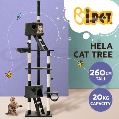 I.Pet Cat Tree Tower Scratching Post Wood Scratcher Condo Toys Trees Bed Large