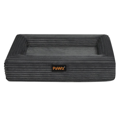 Pawz XXL Size Orthopedic Dog Bed with Corduroy Removable Cover Waterproof Washable Grey